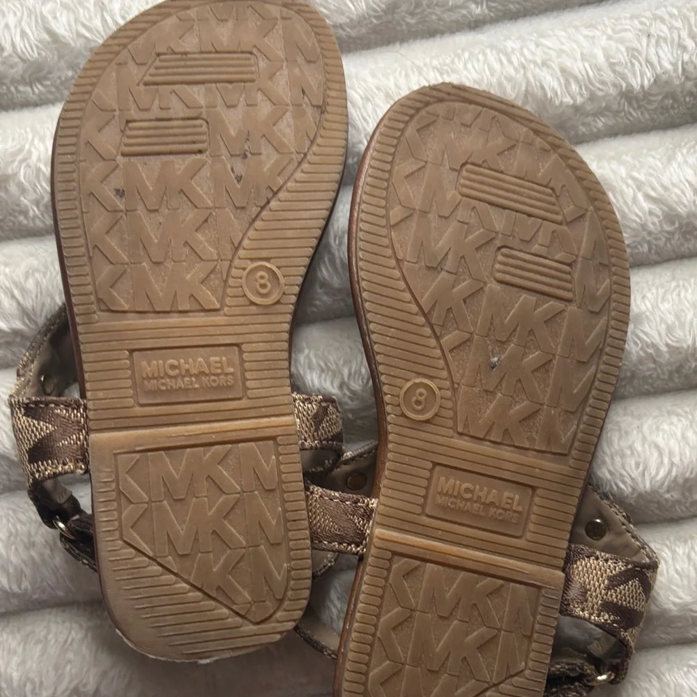 Michael Kors Kids Tan Patterned Sandals